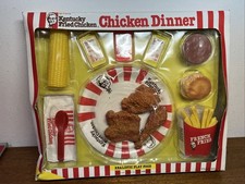 1988 KFC CHICKEN DINNER REALISTIC FAKE PLAY FOOD SET - READ