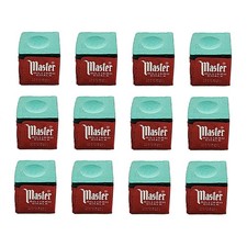 Master Pool Cue Chalk for Billiards and Snooker Green 1 Dozen