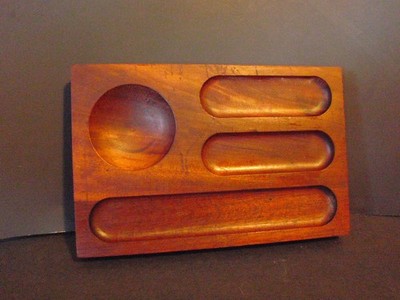 tobacco tray Vintage Wooden Cherry Ashtray Pipe Holder Tobacco Tray Cigar Caddy Smoking  Room