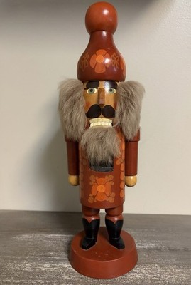 Vintage Petersen Design West German Wooden Nutcracker 15  Handmade Walldorf