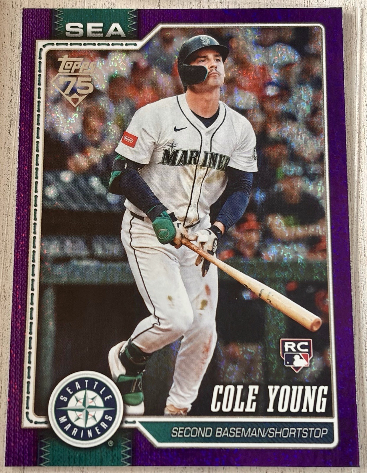 2026 Topps Series 1 - Cole Young #129 Purple Rainbow Foil /250 (RC)