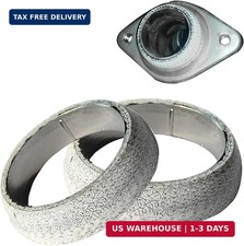 2 PCS Exhaust Manifold Gasket, 2.56" Graphite Exhaust Donut Gasket, Universal Do