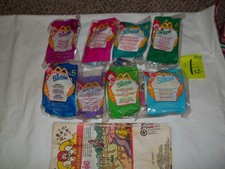  1 VTG 1999 McDonald's Complete set BARBIE 1- 8 w/8 original Happy Meal Bags