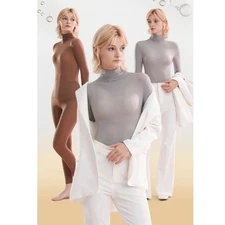 1 Set Stacked Collar Base Layer Sets Women's Base Layer  Thermal Wear