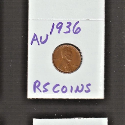 1936   LINCOLN  CENT  ~ ALMOST UNCIRCULATED ~  RS COINS #40O FREE SHIP