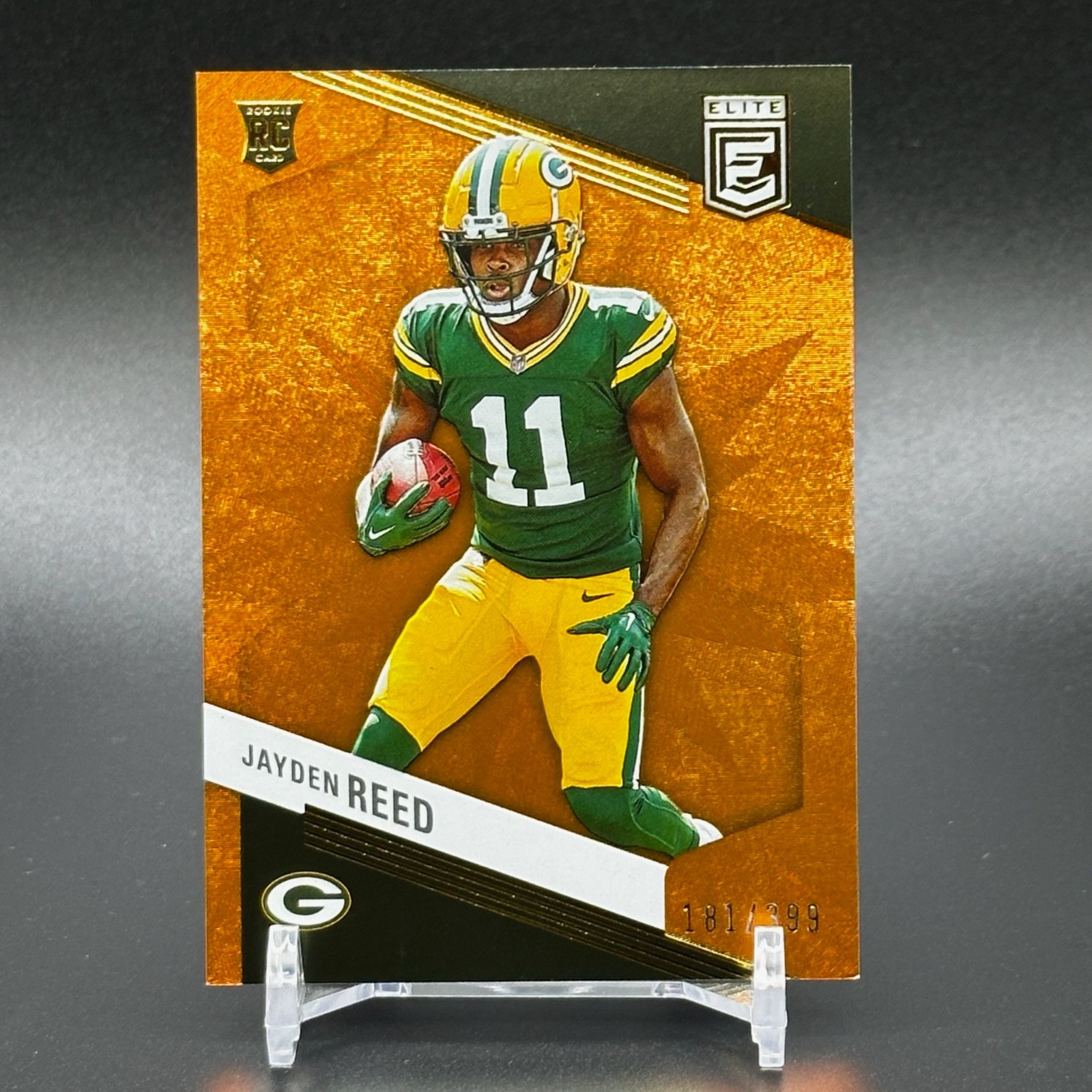 2023 Panini Donruss Elite Jayden Reed #'d /399 Rookies Orange #153 RC - Packers