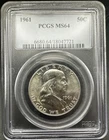 1961 Franklin Half Dollar PCGS MS64 BU 90% Silver 50C US Coin