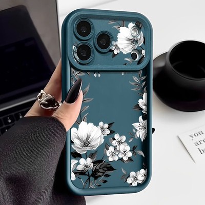 Silikon-Handyhülle Pfingstrosenblüten für iPhone 17 16 15 14 13 12 Pro Max 11