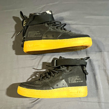 Nike Air SF AF1 Boys 6.5Y Black Gum High Top Sole Zipper Strap AJ0424-001 No Box