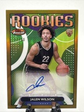 2023-24 Topps Finest Jalen Wilson Rookies Autograph Gold RFA-JW /50 Auto