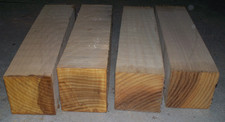 FOUR 4 KILN DRIED WHITE ASH TURNING BLOCKS LATHE WOOD BLANKS 3 X 3 X 12"