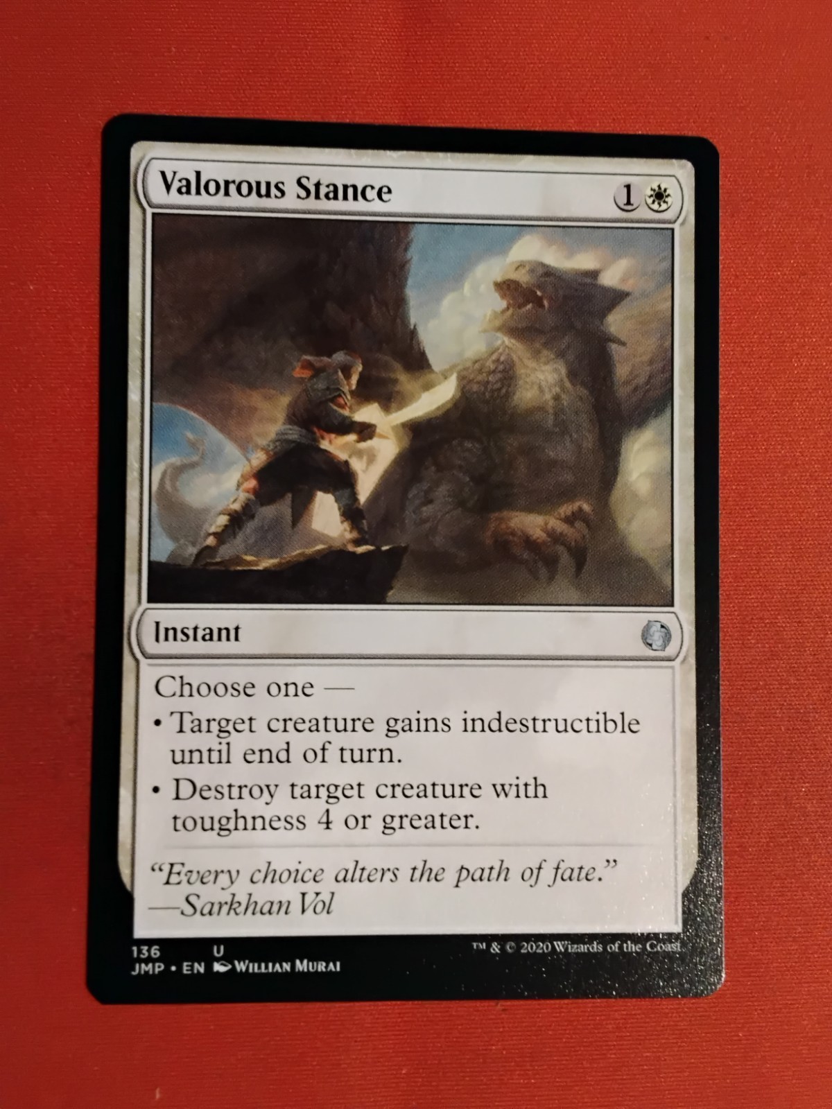 MTG - Valorous Stance - Jumpstart #136 Magic The Gathering - Unplayed Mint+