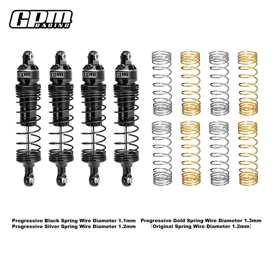 GPM Alloy F&R Adjust Progressive Spring Shock 87mm TRAXXAS Mini Maxx / Mini XRT - Image 2 of 4