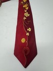 Gianni Versace Vintage Silk Tie – Red Japanese Motif – Made in Italy