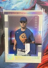 2023 Panini Chronicles - Status Swatches Evan Carter #SS-EC Holo Gold /10 (MEM,