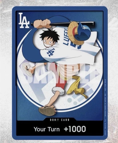 2026 Dodgers x One Piece Night Promo Card Monkey D Luffy SGA Presale Ships 7/3