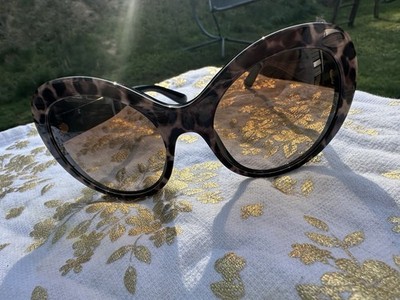 Dolce & Gabbana Women's Sunglasses DG4295 Oval Cat Eye Shape Leopard Print Frame
