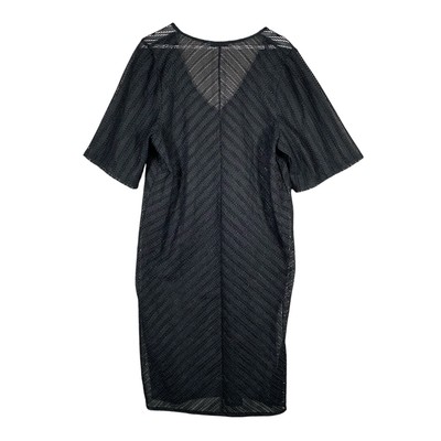 black knit beach dress Zara Cover Up Womens S Midi V Neck Resort Vacation Cruise and delicate open cocktail dresses women over 50 Petricor Jacquard Sleveless Maxi Size:11T