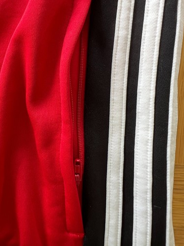 Adidas Regista 18 Hombre Cremallera Completa Chaqueta de Pista en Rojo/Negro/Blanco - Grande - Imagen 5 de 6