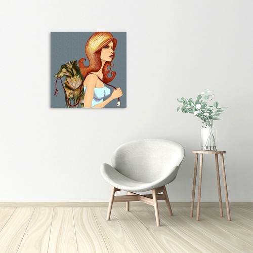 Stampa su Tela su Carta Poster o Quadro Goddess Jami Dog - Picture 2 of 2