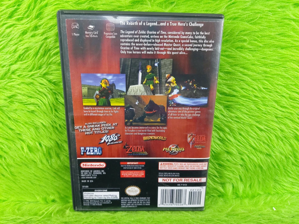 gamecube ZELDA Ocarina Of Time + Master Quest Spiel (NI) Nintendo PAL UK Version - Bild 3 von 4