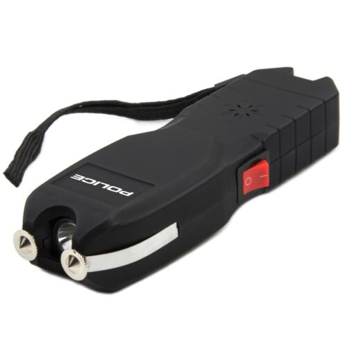 POLICE Stun Gun 2101 700 BV Heavy Duty Rechargeable LED Flashlight Siren Alarm - Picture 2 of 10