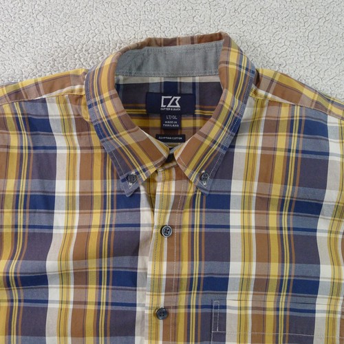 Cutter & Buck Men’s Multicolor Long Sleeve Button Down Polo Shirt 100% Cotton L - Picture 2 of 10