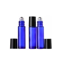 Wholesale 10ml Color Thick Glass Essential Oil Roller Bottles w/ Ball Gold capAP