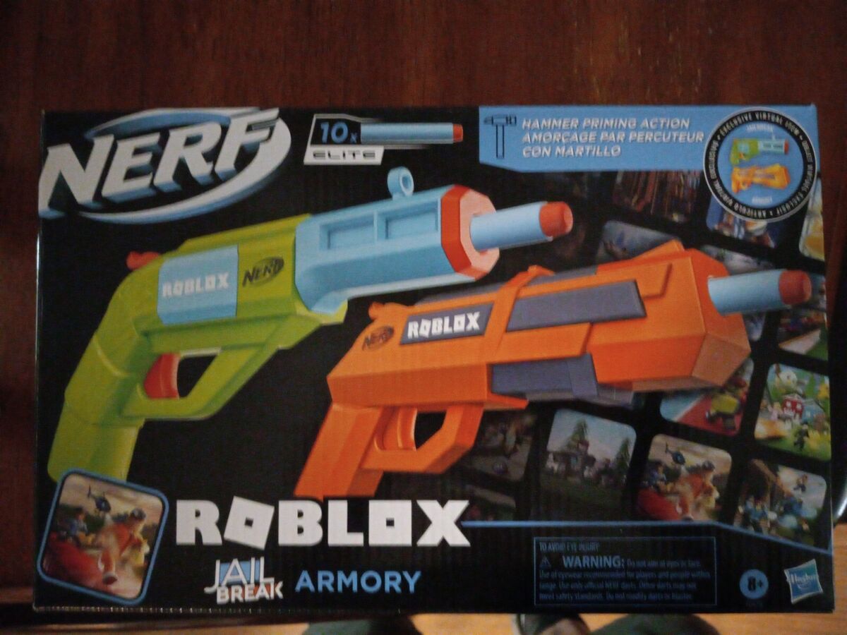 Brand New Nerf Roblox Elite Jail Break Armory 2 Pack With Digital In Game  Code