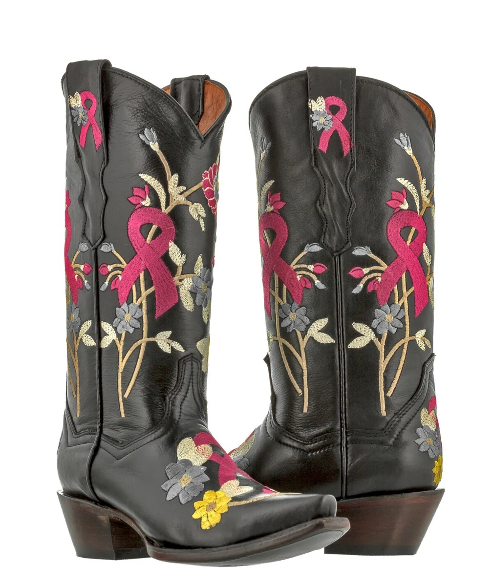 Breast cancer cowboy boots hotsell