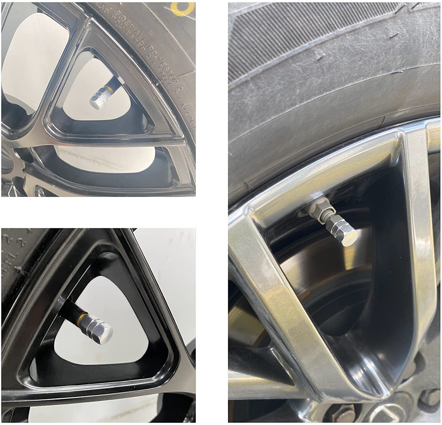 4X Silver Aluminum Metal Wheel Tire Valve Stem Air Caps Covers for Dodge	Durango