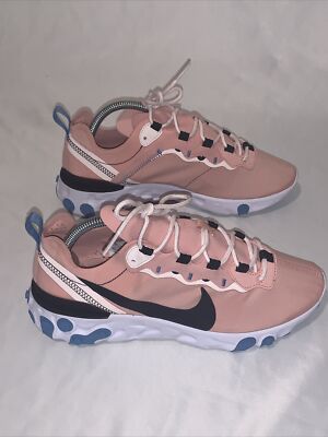 Nike React Element 55 Coral Stardust Oil Grey Size 9 Women's BQ2728-602