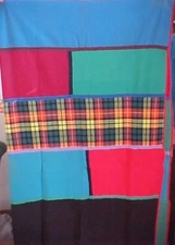 Afghan Wool Pieces Hand Crocheted Together Size 68 x 77 Vintage Appalachian Look