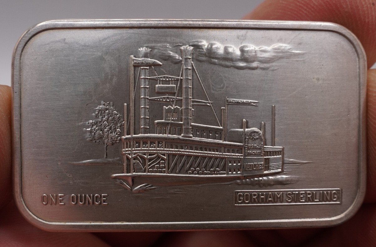 GORHAM STERLING steam ship river paddle boat Providence RI 1oz