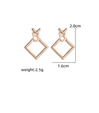 NEW 14K gold filled square geometric stud earrings set jewelry