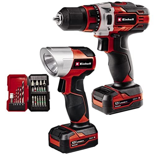 Kit Einhell TE-CD 12/1 Li: Il Trapano Tuttofare con 22 Bit e Lampada