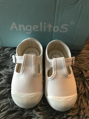 Angelitos chaussure enfant en toile semelle caoutchouc Taille 20-21 blanc  - Afbeelding 1 van 3