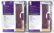 2 Ct Home Styleselections 0533644 Lavena 40" X 84" Purple Polyester 2 Way Panel