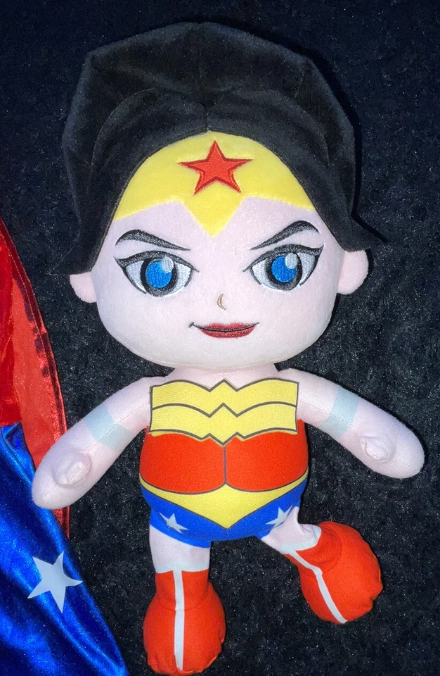 GIRLS AGE 24-36 MONTHS WONDER WOMAN DRESS WITH 14 INCH PLUSH SOFT TOY - Image 3 of 4