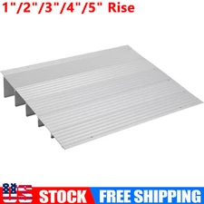 Threshold Ramp 1"/2"/3"/4"/5" Adjustable Aluminum Door Ramp 800 lbs Wheelchair