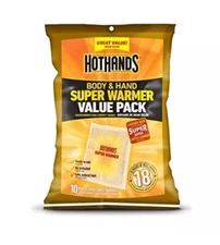 Hothands Super Warmer Value Pack, 10 Super Warmers, 18hrs Of Heat (pack Of 2)