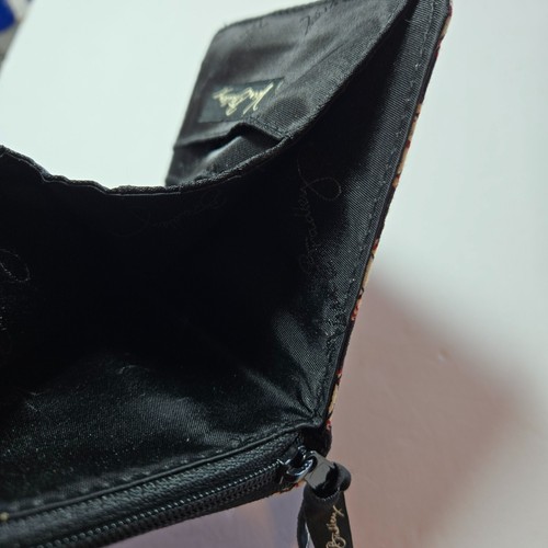 Vera Bradley Wallet Black Multi Color Credit Card Pockets Snap & Zip Closure - Picture 5 of 9