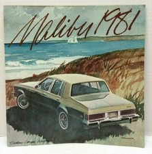1981 Chevrolet Malibu Dealer Sales Brochure - Nos Wcolor Chart Oem 81 Chevy 1981 Chevrolet Malibu Dealer Sales Brochure - Nos Wcolor Chart Oem 81 Chevy