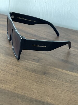 CELINE BOLD  40030F SUNGLASSES RECTANGLE SHINY BLACK AUTHENTIC