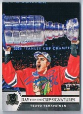 2019-20 THE CUP DAY WITH THE CUP SIGNATURES TEUVO TERAVAINEN AUTO CHICAGO