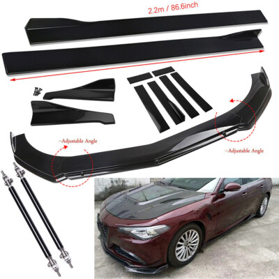 For Alfa Romeo Giulia Front Bumper Lip Spoiler-Splitter Body Kit/Side Skirt Rear