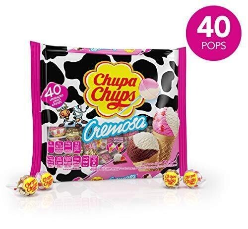 Chupa Chups Pops Cremosa Eisgeschmack 40 Stück - Erdbeer-Eisflasche - Bild 2 von 6