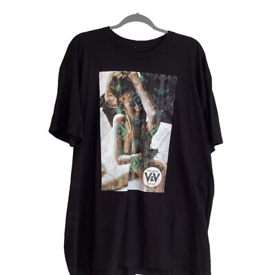 Villains and Vices Mens 100% Cotton Graphic T-SHIRT Black Size 2XL