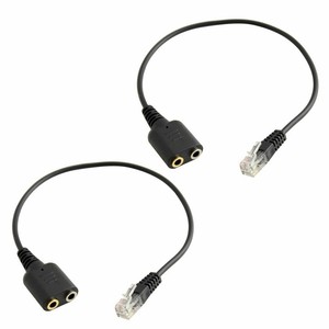 2x-RJ9-To-2-Port-3-5mm-Female-Jack-headset-Adapter-Cable-for-Telephone-Head-J2X5