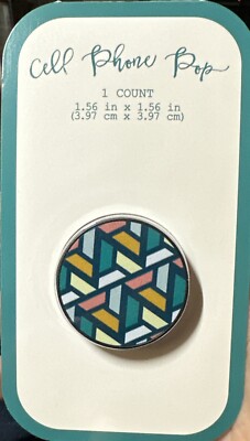 Colorful Abstract Geometric Pattern Phone Grip Cell Phone Bop